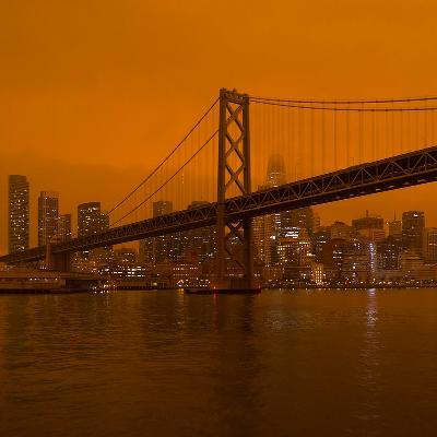 Image of Bay Bridge during 2020 fires